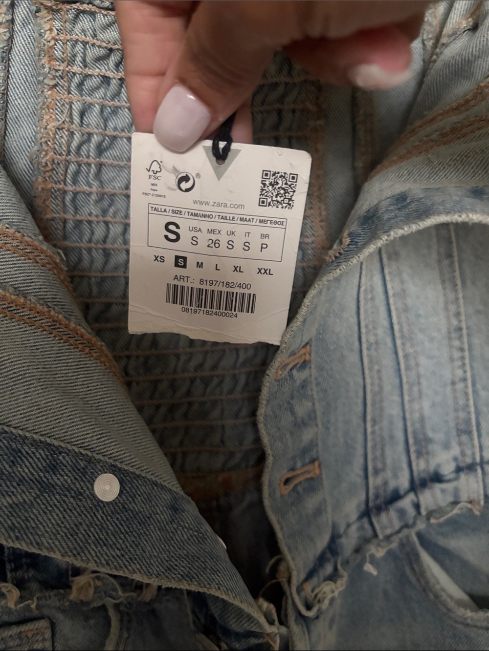 Zara Light Blue Strapless Wide-Leg Denim Jumpsuit - Picture 2 of 4